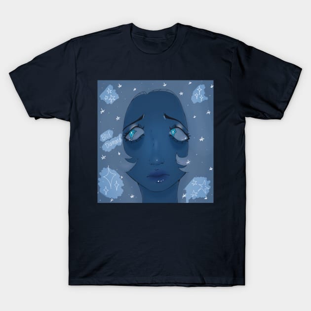 Blue Diamond T-Shirt by Mellodydraws >_<